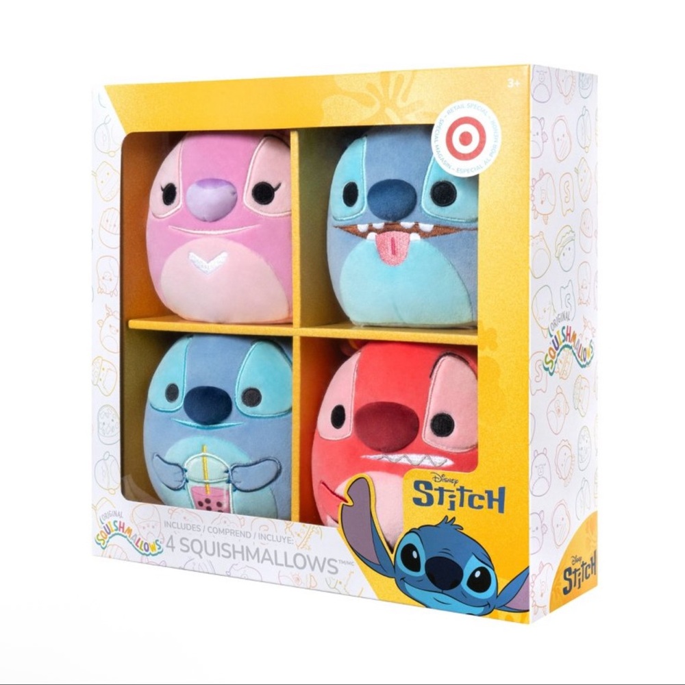 Squishmallow Disney stitch set of 4 NWT - Picture 2 of 7